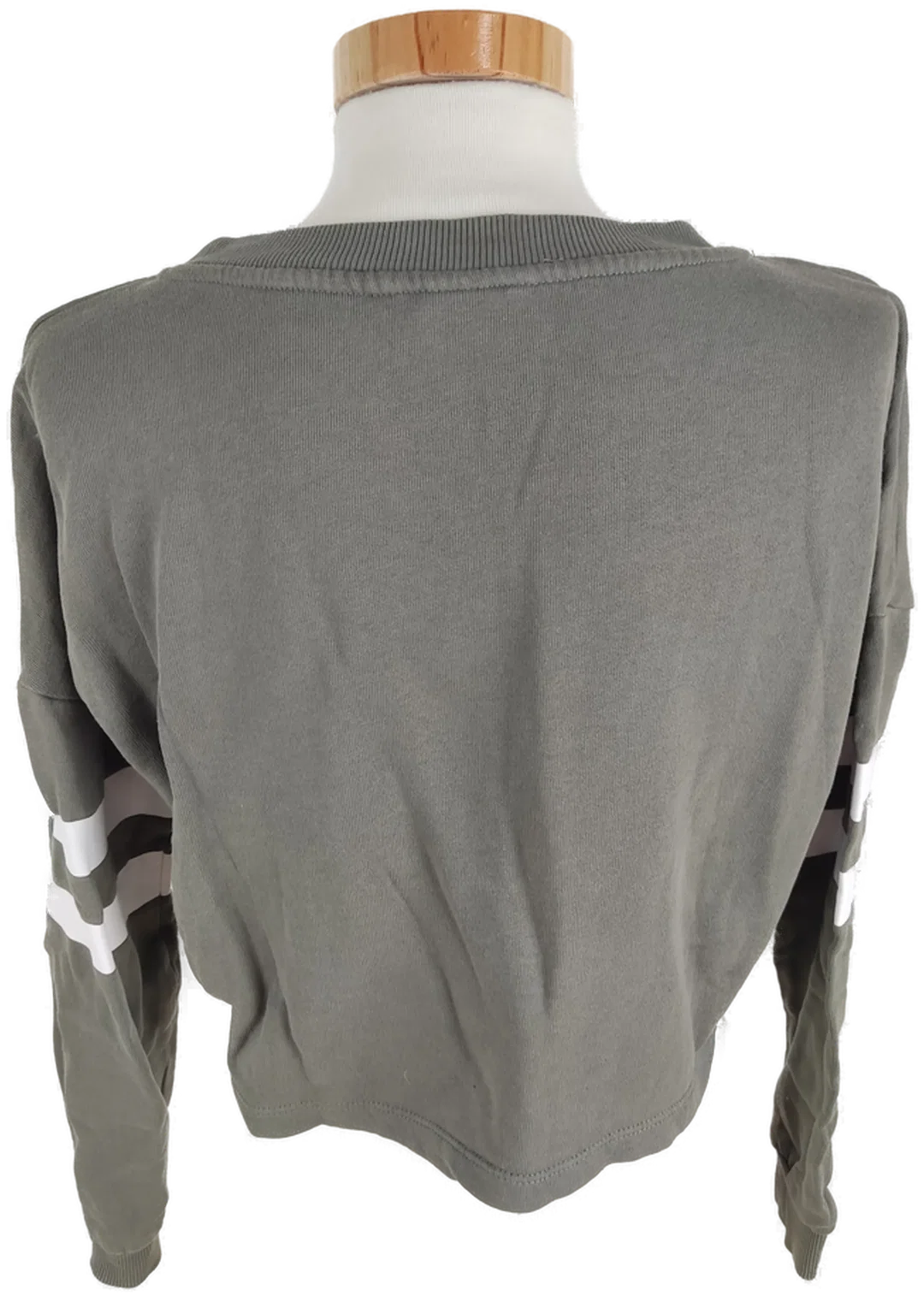 kurz geschnittener Pullover "H&M", langarm, grün/weiß, Größe 146/152 – Bild 3