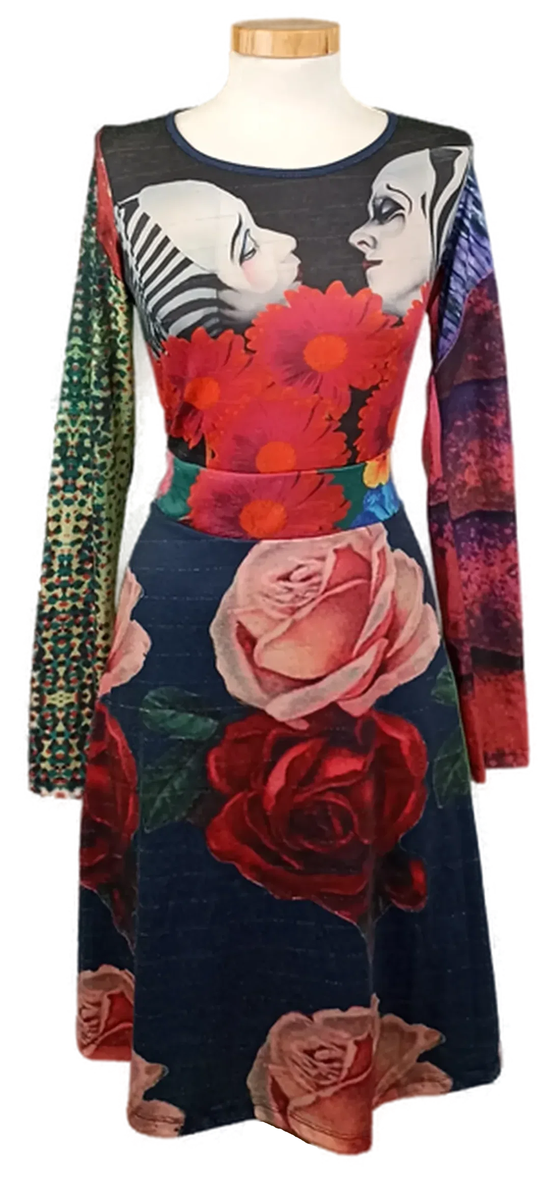 Desigual Damen Midikleid mehrfarbig gemustert Gr. L – Bild 1