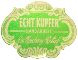 Wandrelief Echt Kupfer Handarbeit – Nentwig Relief mit Blumenmotiv - Bild 2