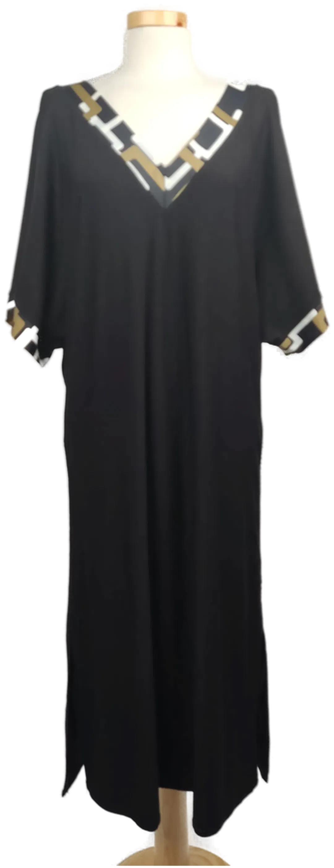 Renate Male Damenkleid midi schwarz mit V-Ausschnitt- M/38 - Bild 1