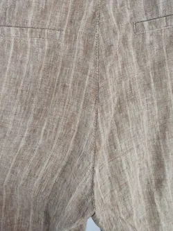 Esprit Damen Leinenhose braun gestreift - 42 / XL - Bild 3