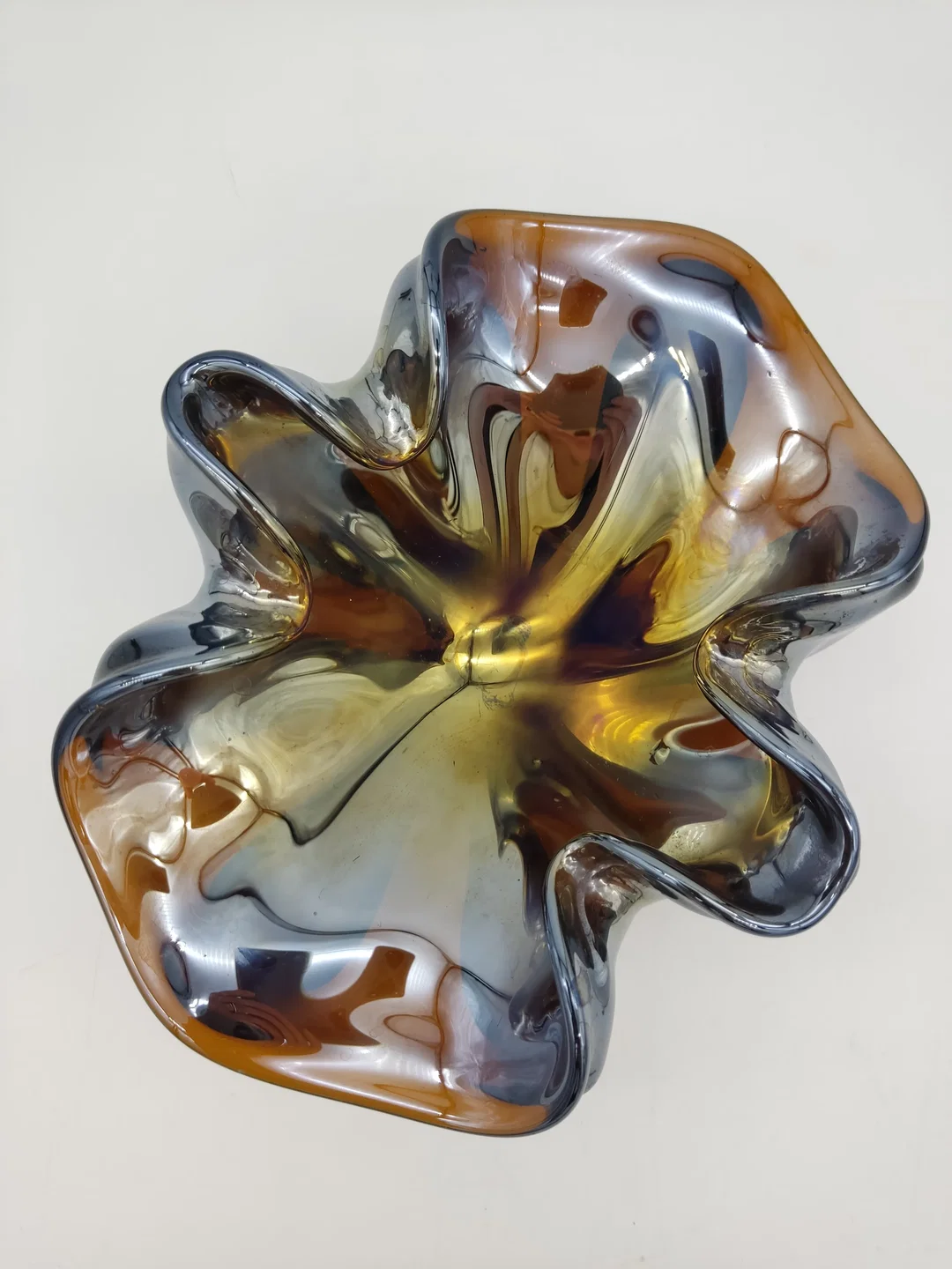 Mid-Century Glasschale - perlmutt – Bild 5