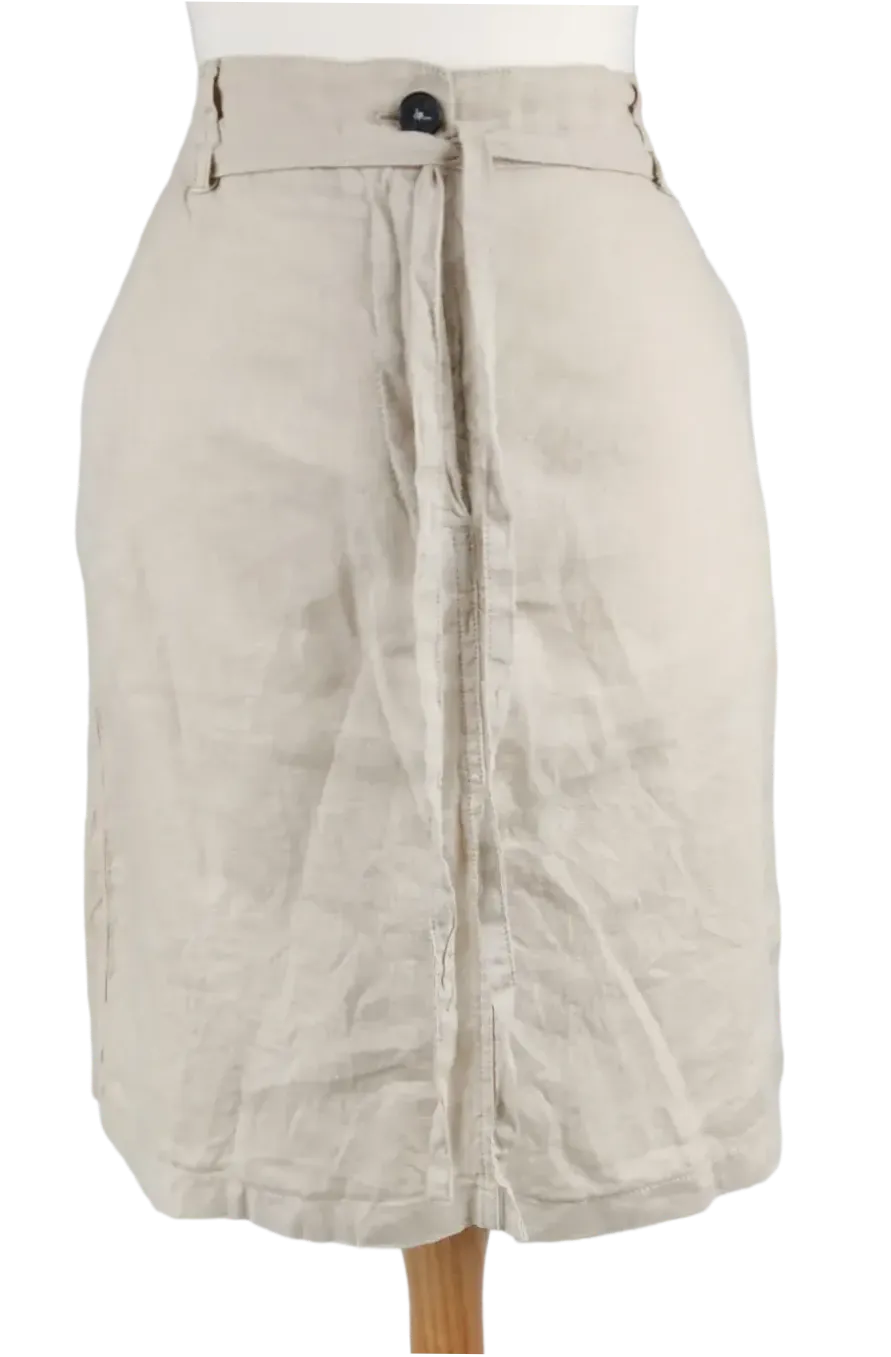 Marc O'Polo Damen Leinenrock, beige - Gr. M - Bild 1