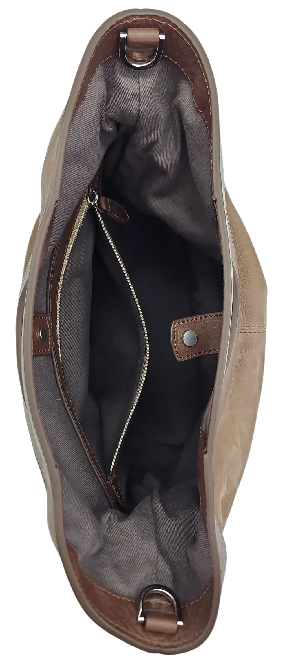 Max V. Koenig Damen Handtasche, dunkelbraun - mittel - Höhe ca. 29 cm  – Bild 3