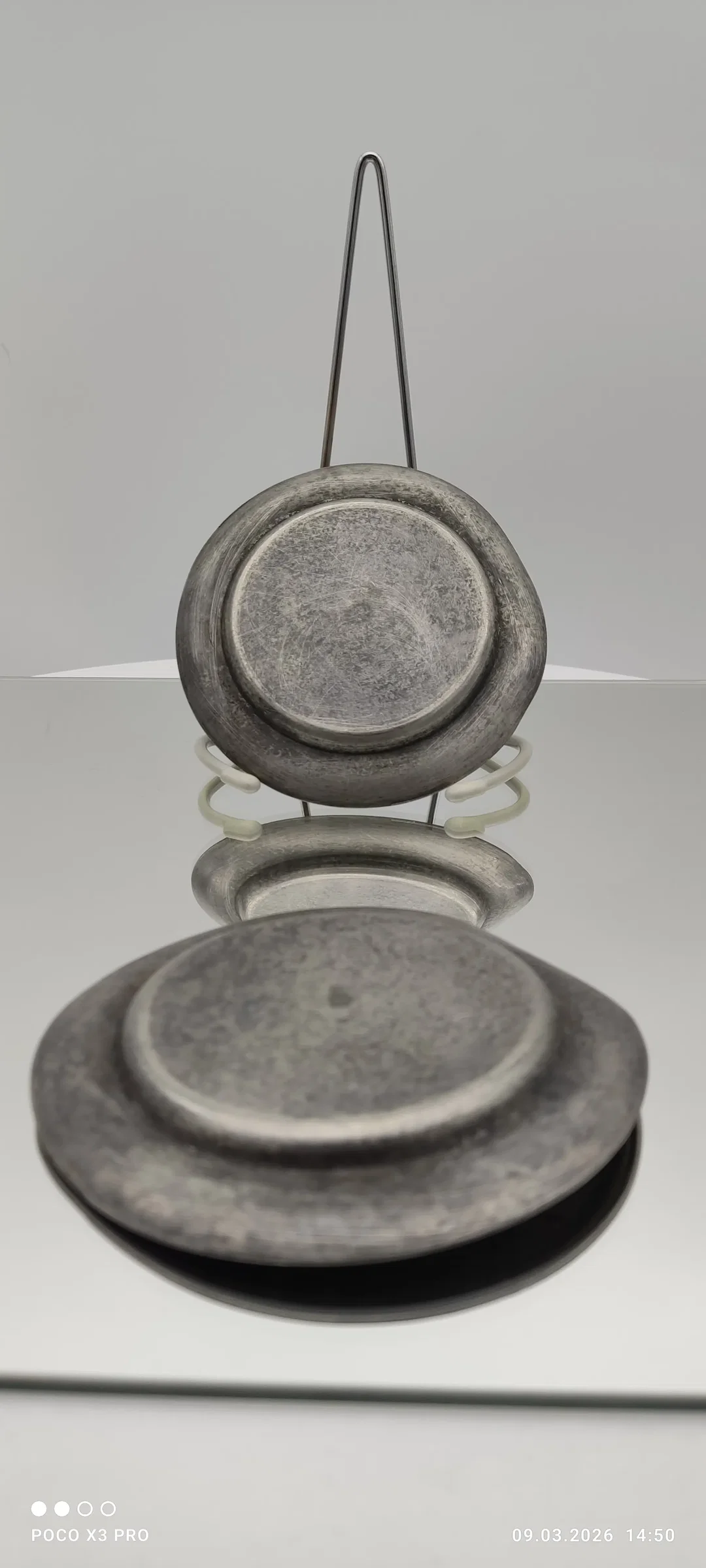 Zinn-Untersatzteller  2er Set, Mit Schönheitsfehler | Vintage-Schatz – Bild 4