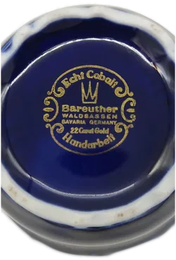 Bareuther Waldsassen Vase und Zuckerdose / Zuckertopf /  22 Karat Gold - Bild 3