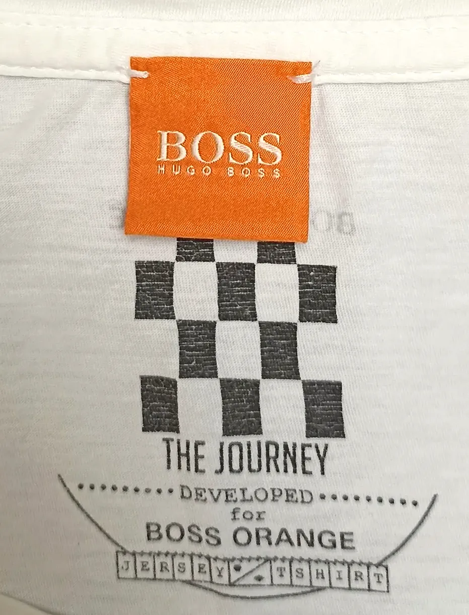 Hugo Boss Herren T-Shirt schwarz/weiß gemustert Gr. M – Bild 4