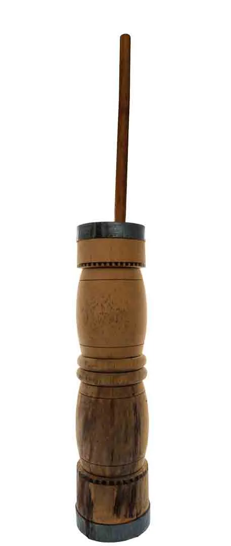 Rustikaler Mörser mit langem Stößel – dekorativ und imposant. - Bild 1