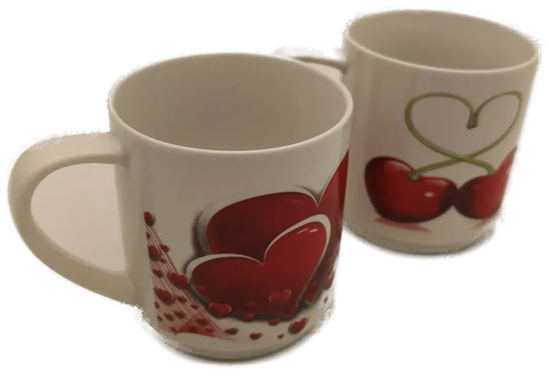 2 Teehäferl, Kaffeehäferl, Herz, Valentinstag - Bild 1