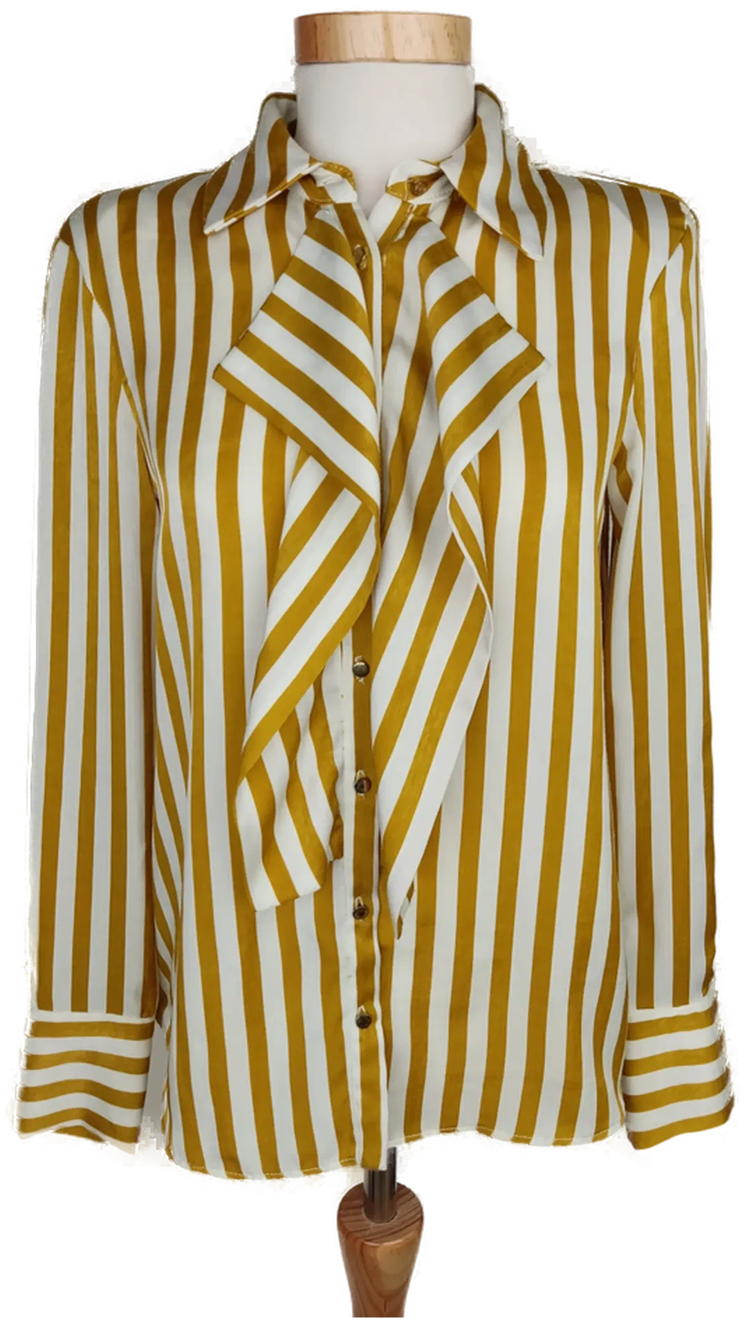 Zara Damen Bluse senfgelb/weiß gestreift - S/36 - Bild 4