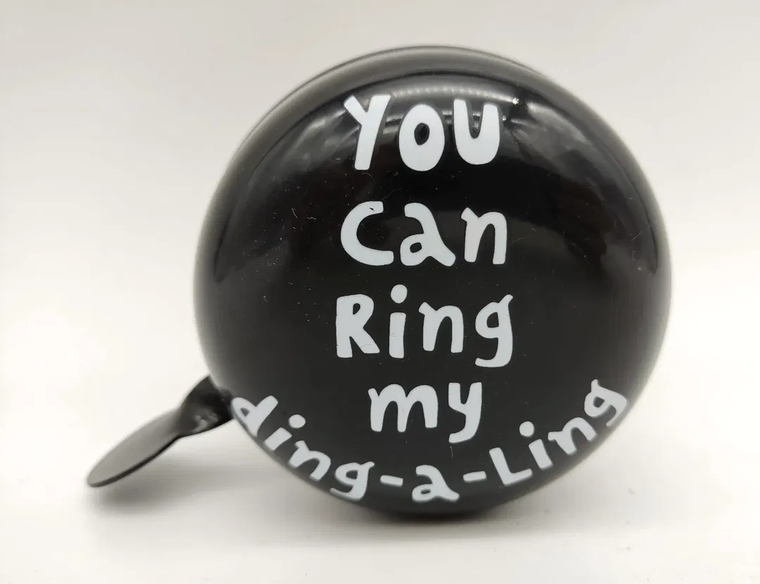 Schwarze Fahrradglocke. Ø80 mm. Metall - Bild 1