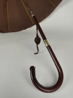 Vintage-Flanierschirm / Sonnenschirm / Damenschirm - braun - Bild 5