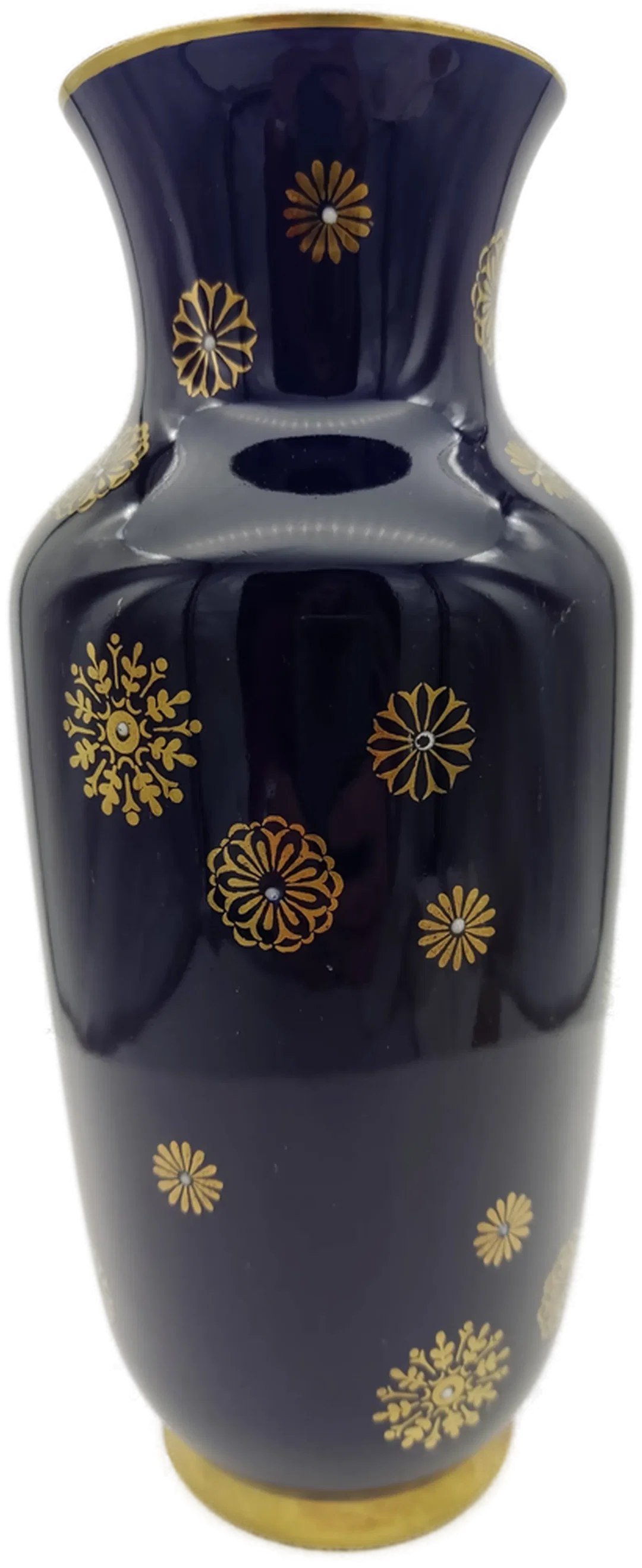 Porzellan Vase Echt Kobalt Gold  | Aus Thüringischen Manufaktur – Bild 2