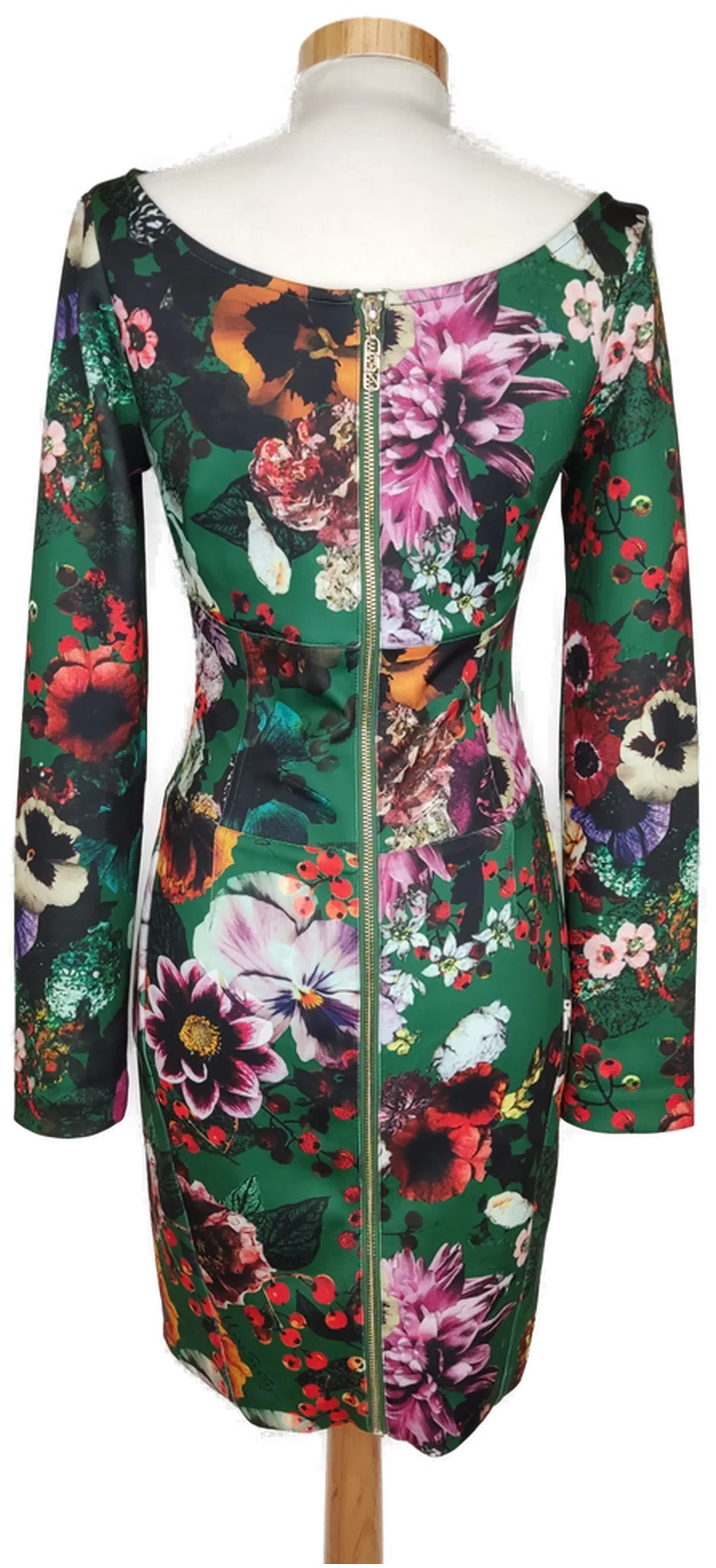 Miss Sixty Damen Kleid grün geblümt - XS/34 – Bild 2