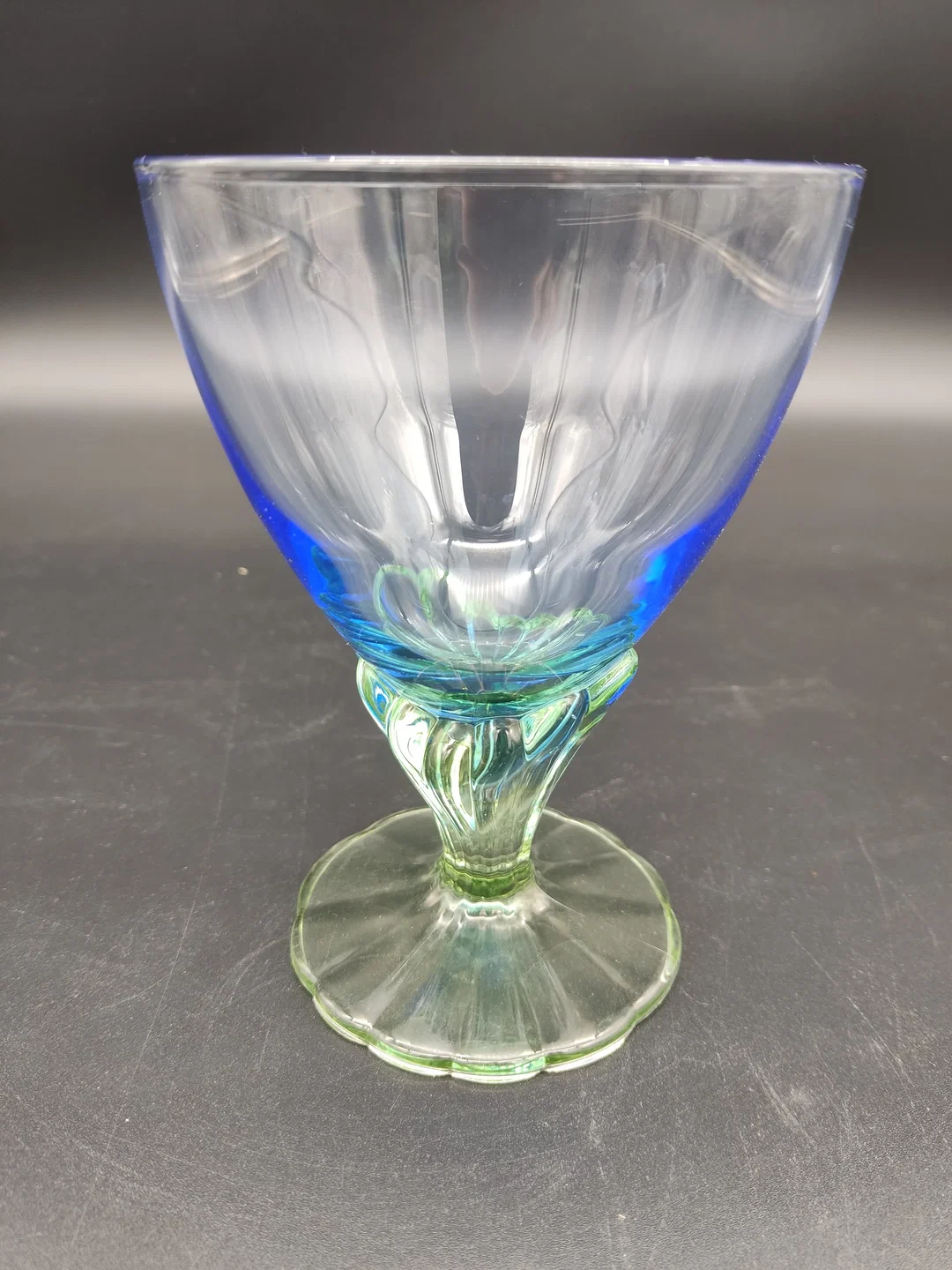 4 Stk. Eisbecher / Dessertgläser blau-grün-transparent – Bild 4