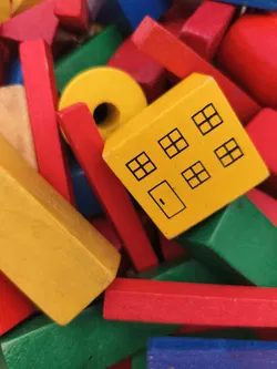 Bauklötze Holz, 3kg Bausteine bunt gemischt, Set 2, Spielzeug - Bild 2