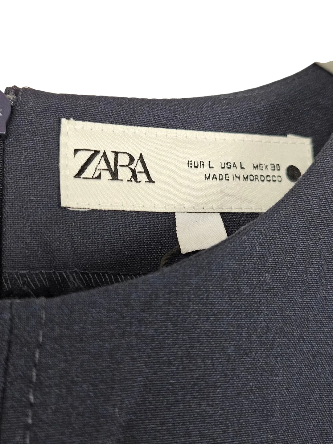 ZARA Damen Maxikleid, dunkelblau - Gr. L / 40  – Bild 3