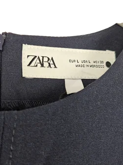 ZARA Damen Maxikleid, dunkelblau - Gr. L / 40  - Bild 3