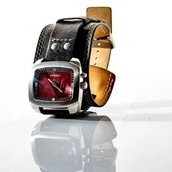 Fossil Damen Armbanduhr mit breitem Lederband - Bild 3