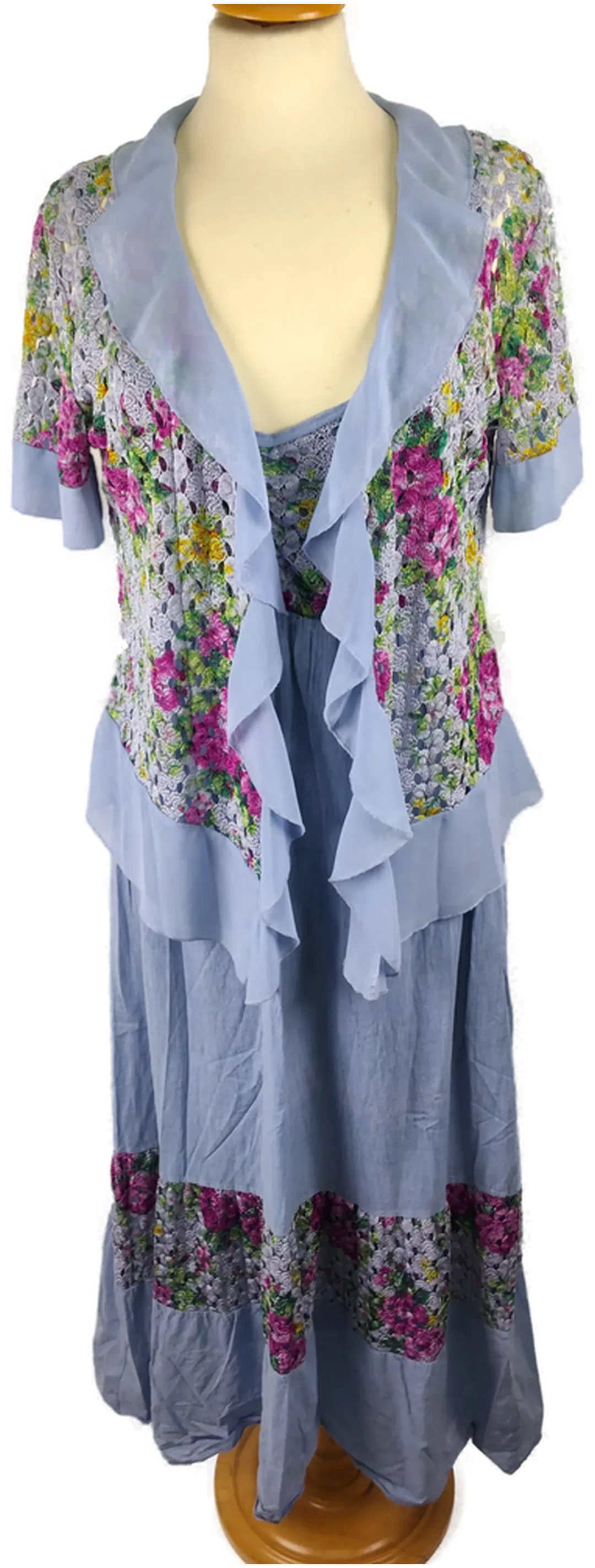 Maxikleid Sonstige Geblümt Baumwolle | Sommerabend-Traum – Bild 2