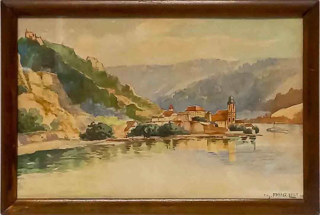 Dürnstein in der Wachau – Handgemaltes Aquarell von Franz List - Bild 4