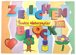 ÖKO-PLUS Buntes Naturpapier 12 Blatt 24 x 34 cm - Bild 1