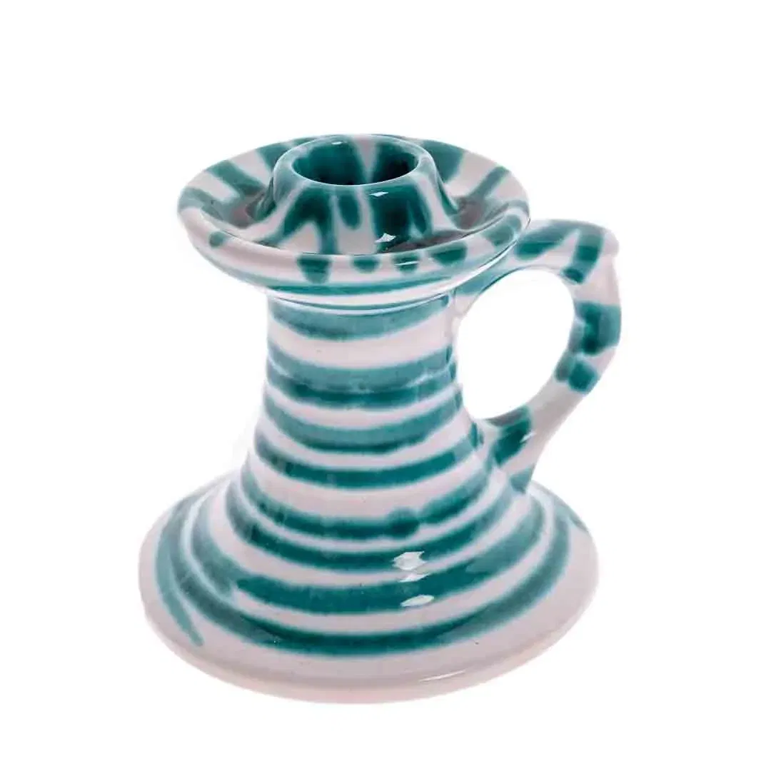 GMUNDNER KERAMIK Deko Kerzenständer grüngeflammt - Bild 4