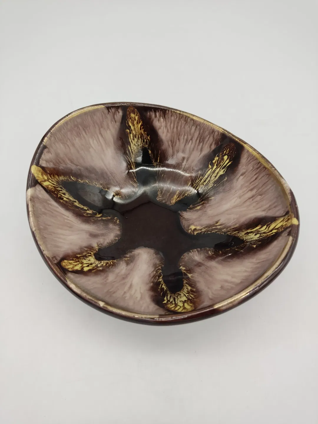 Vintage Keramik-Schale - braun - Bild 4