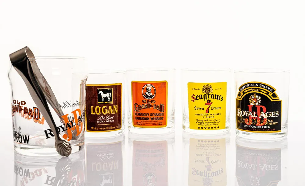 Whisky Set mit 4 Gläser, Eiswürfelglas und Zange – Bild 3