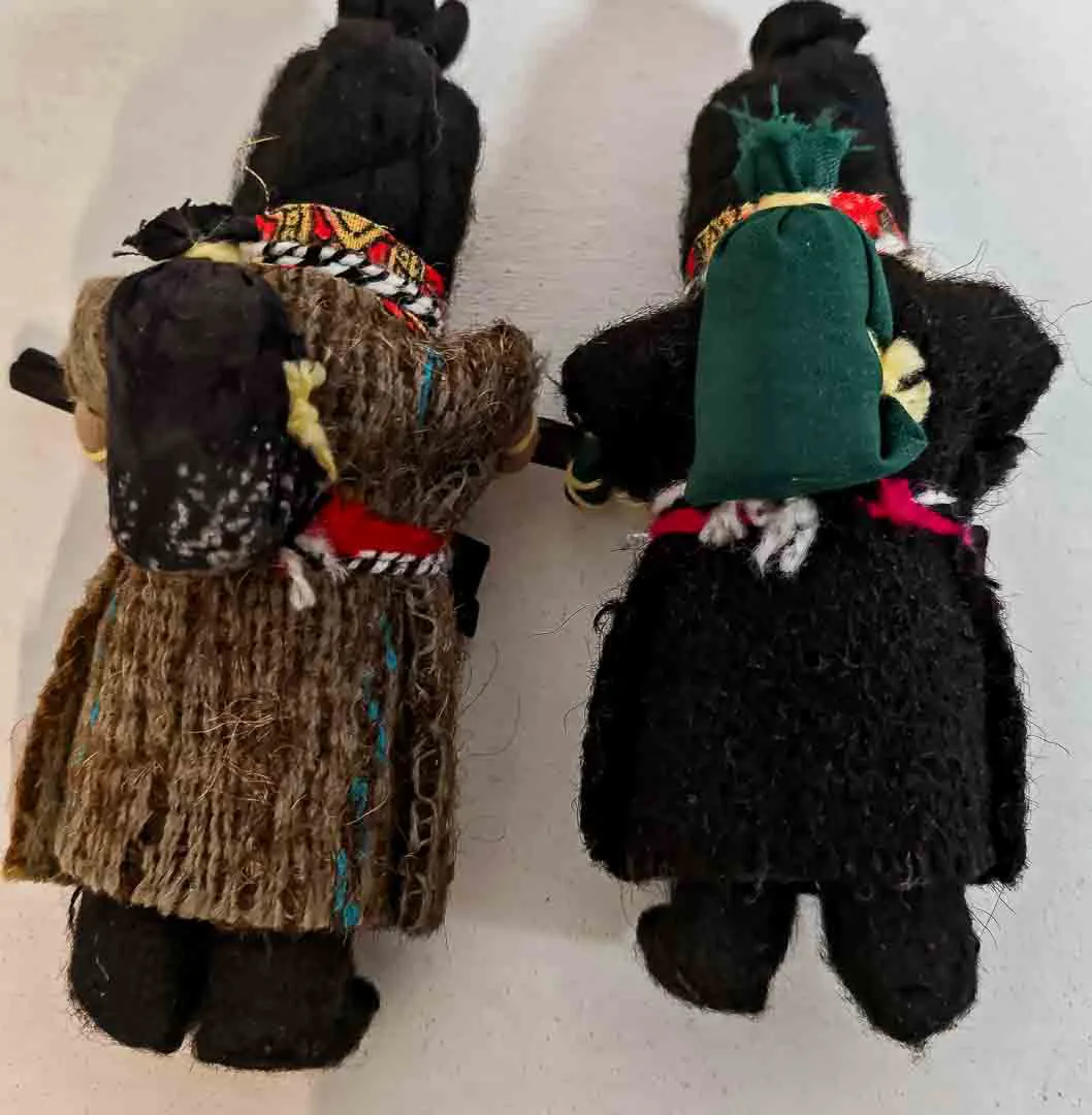 Original Zapatista Wollpuppen Handarbeit aus Chiapas ca. 15 cm, Feiheitskämpferpuppen – Bild 3