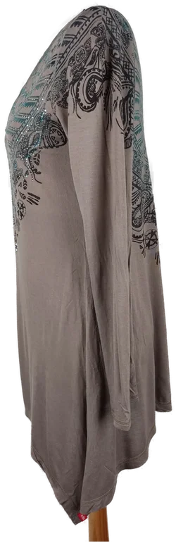 Damen Longshirt edc By Esprit Bedruckt Gr. 40 | Strass Schatz - Bild 4