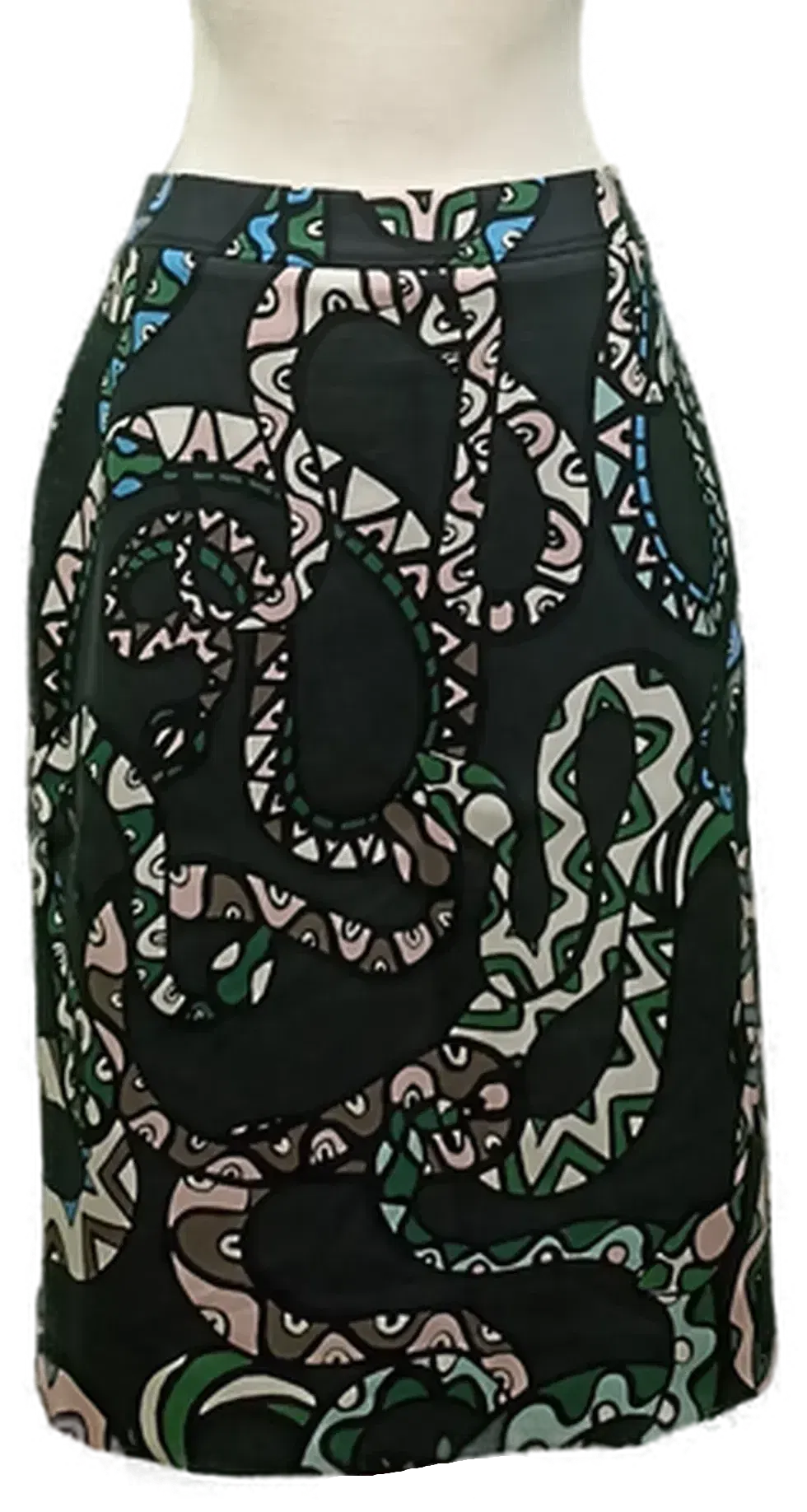 Marc Cain Damen Midirock mehrfarbig gemustet Gr. L - Bild 4