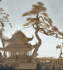 Vintage - Asiatisches Kork-Diorama – Vorschau 5