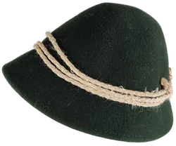 Kinder - Trachtenhut, tannengrün mit beiger Kordel - Bild 3