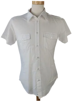 Fishbone Herrenhemd Kurzarm weiß - Gr. M (Slim fit) - Bild 1