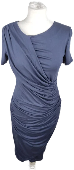 Bodyflirt Midikleid in Blau mit Drapierung | Elegant