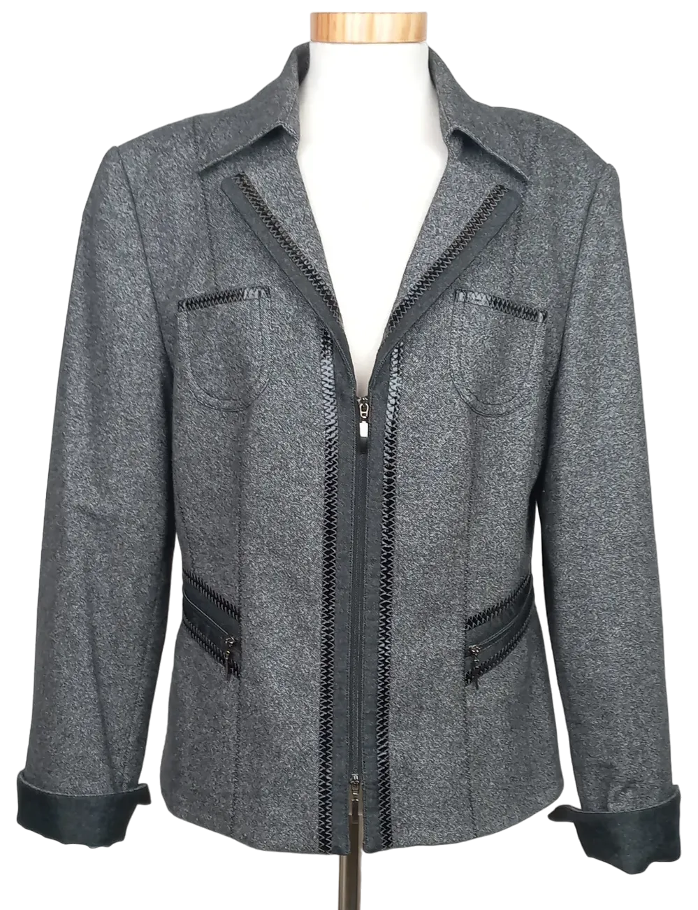 Gerry Weber Damen Wolljacke, grau - Gr. L  - Bild 4