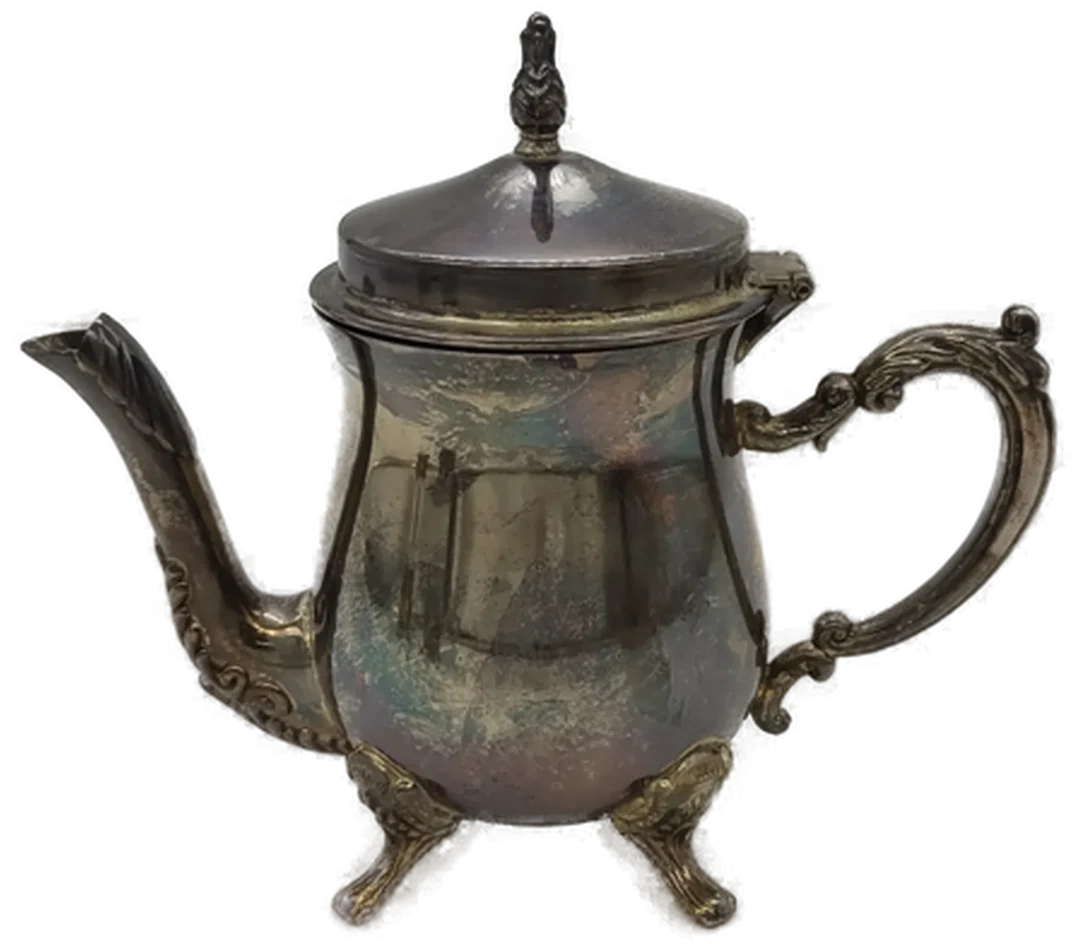 Kaffee-/Teeservice versilbert mit Tablett, 4-teilig – Bild 6