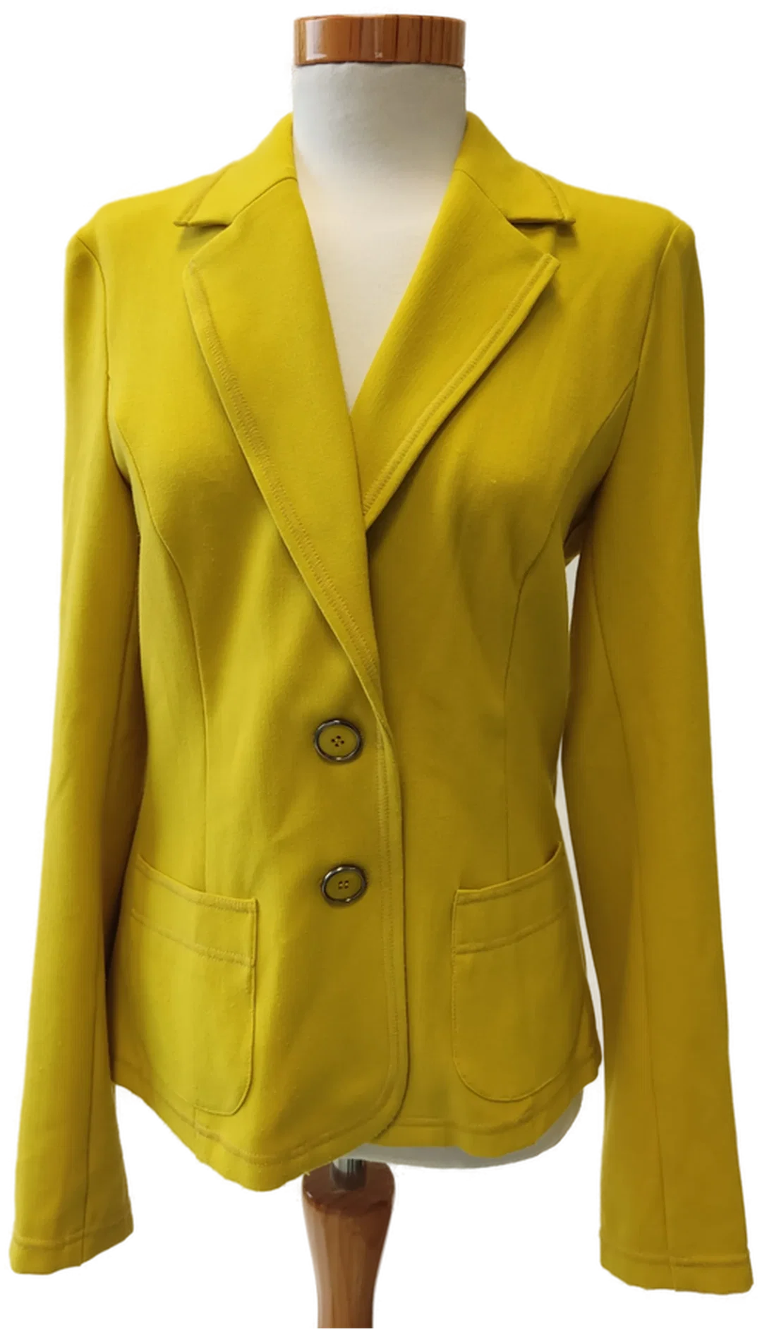 Jones, Damen Blazer casual, senf-gelb mit modischen Metallknöpfen - Gr. 36 - Bild 1
