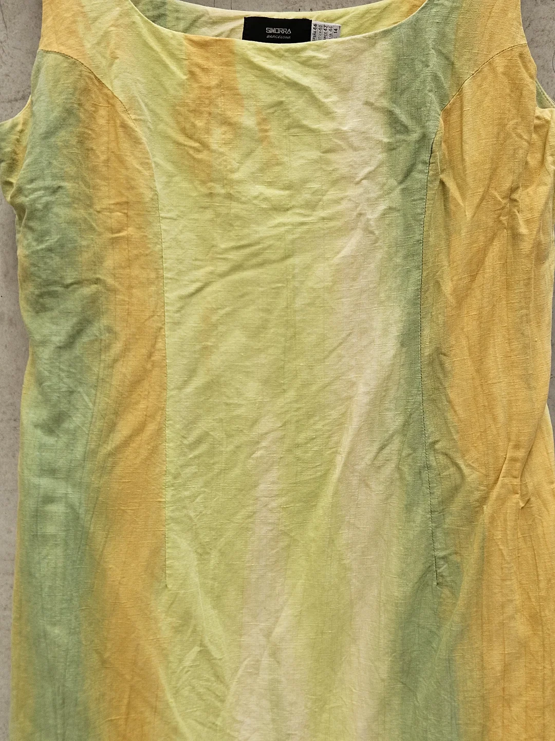 SIMORRA Damen Kleid, grün/gelb - Gr. L – Bild 3