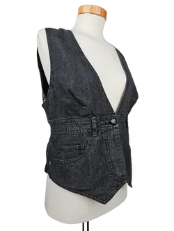 MOSCHINO Damen Jeans Weste, schwarz - Gr. M  - Bild 2