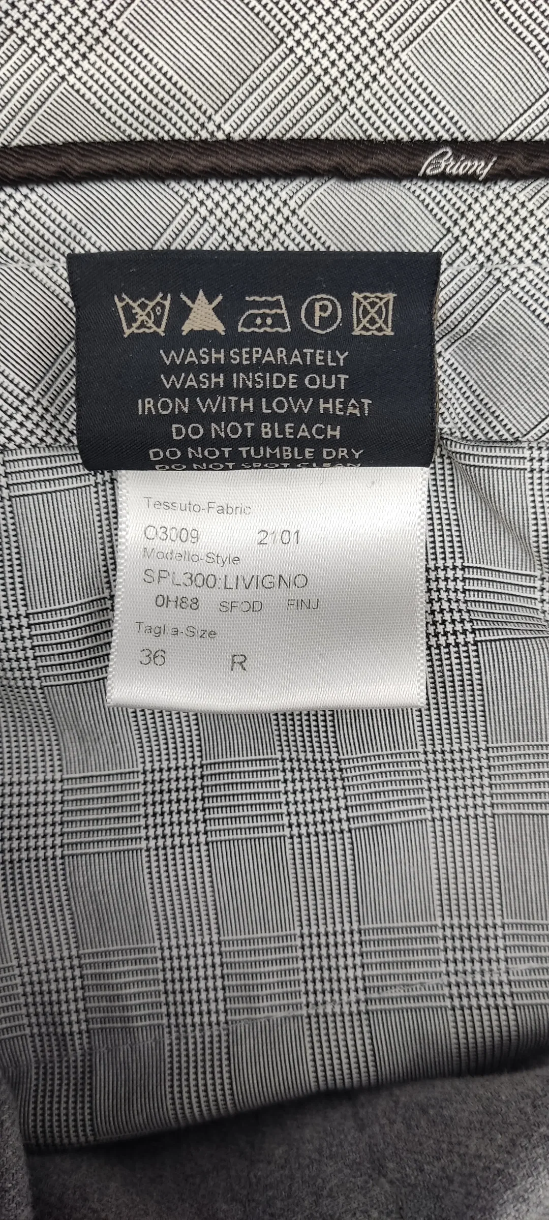Brioni Herren Hose grau Gr. 36 – Bild 5