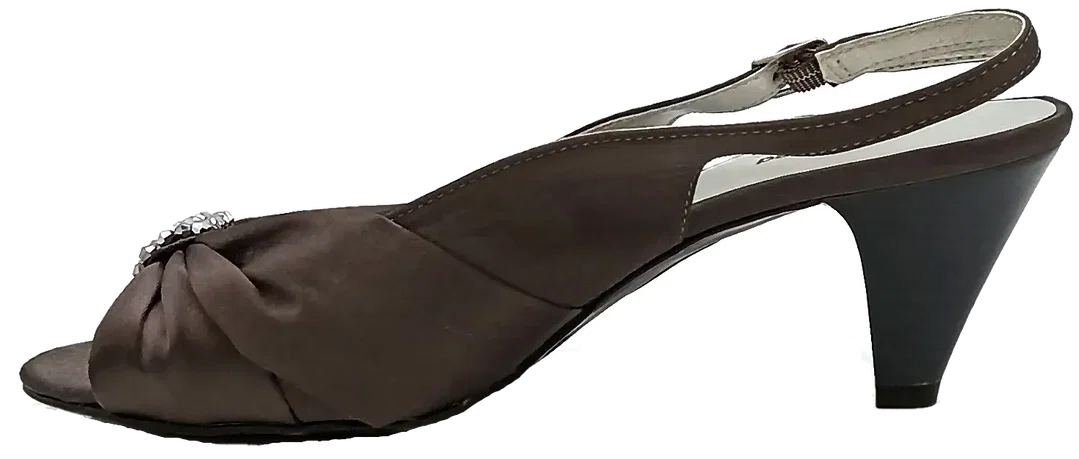 Graceland Damen Peeptoe Slingback Pumps grau/lila Gr. 38 – Bild 6