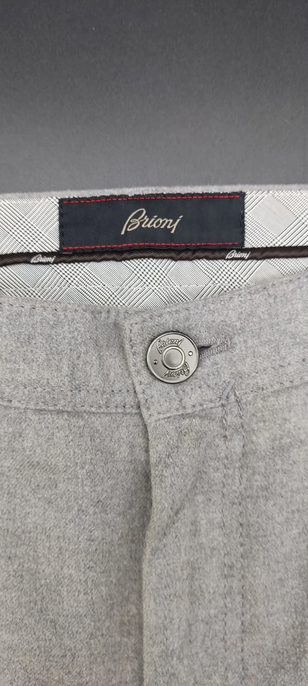 Brioni Herren Hose grau Gr. 36 – Bild 3