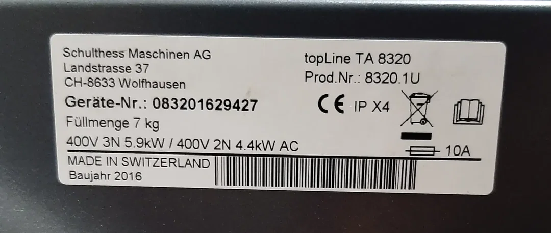 Schulthess Gewerbetrockner, Spirit topLine TA8320 (reparaturbedürftig)  – Bild 3