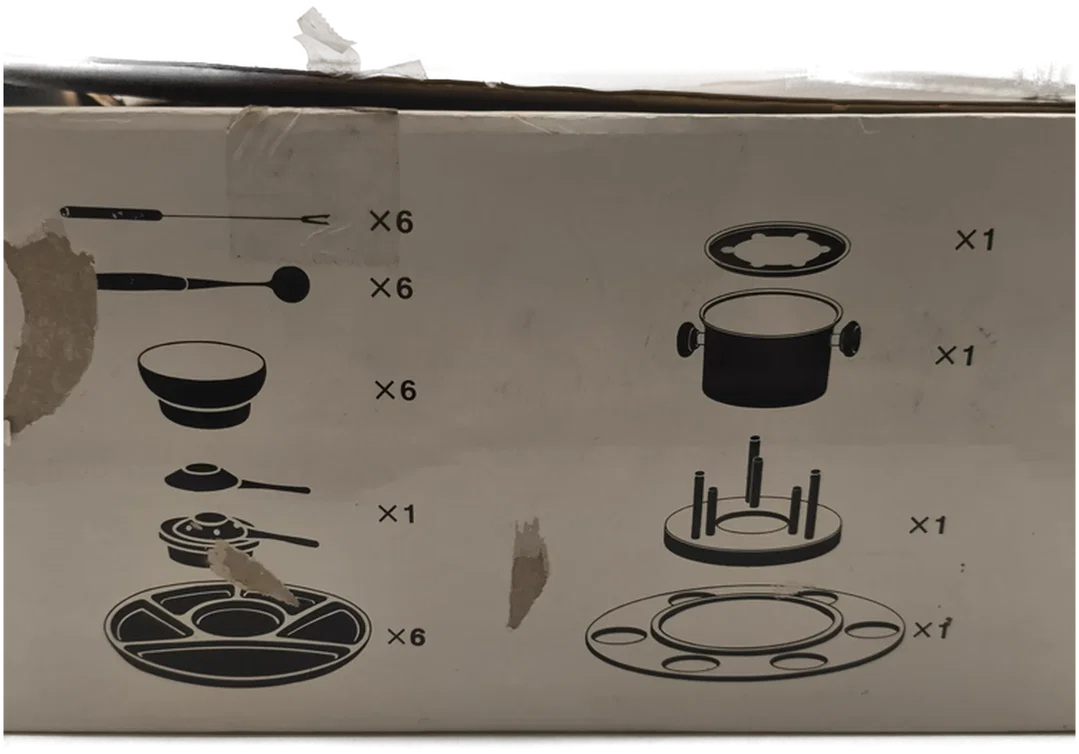 Fondue Set mit Drehteller, vintage, rustikal – Bild 5