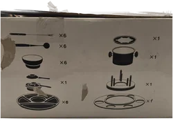 Fondue Set mit Drehteller, vintage, rustikal - Bild 5