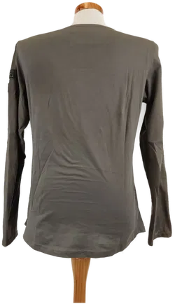 Herrenlangarm T-Shirt olivgrün - 50 - Bild 3