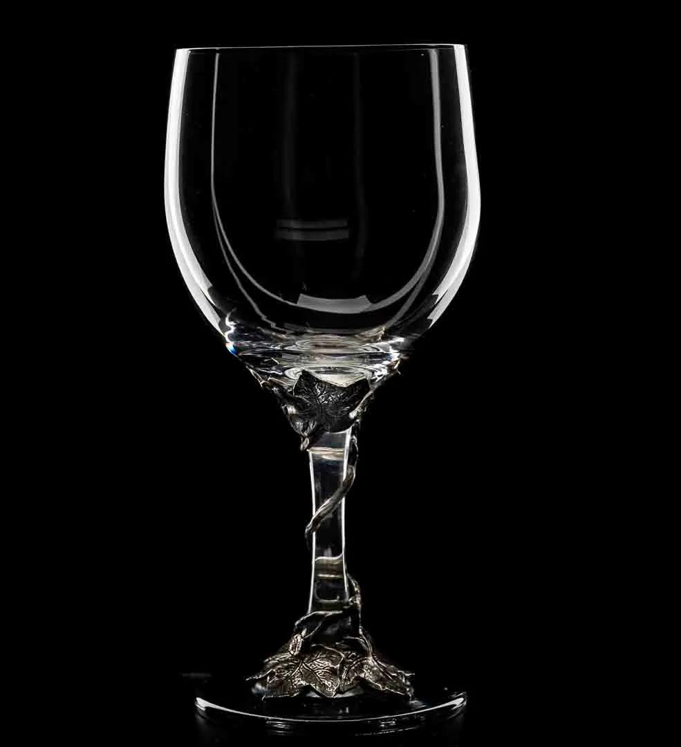 Finest Pewterware Weingläser mit Zinn-Weinlaubfuß, 6er-Set - Bild 4