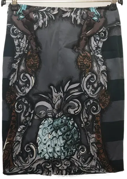 Prada Rock grau/gemustert in Größe 42 - Bild 1